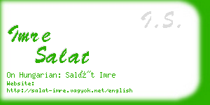 imre salat business card